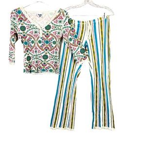 SCANTY Retro Christmas Pajamas Loungewear New Size Small